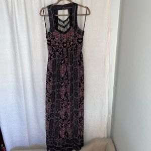 FREE PEOPLE sheer overlay maxi dress